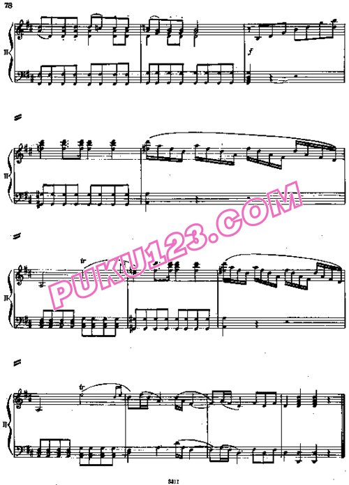 天天钢琴网-免费下载Mozart - Concerto no 5 K 175 - 2 Piano