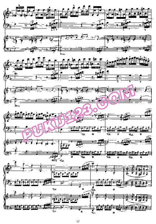 天天钢琴网-免费下载Mozart - Piano Concerto no 20 in D minor K 466 - 2 Piano