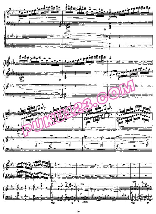 天天钢琴网-免费下载Mozart - Piano Concerto no 22 in E flat major K 482 - 2 Piano