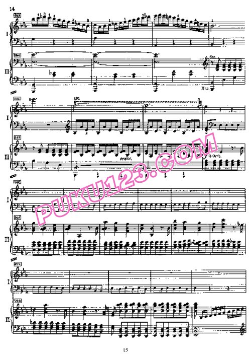 天天钢琴网-免费下载Mozart - Piano Concerto no 24 in C minor K 491 - 2 Piano