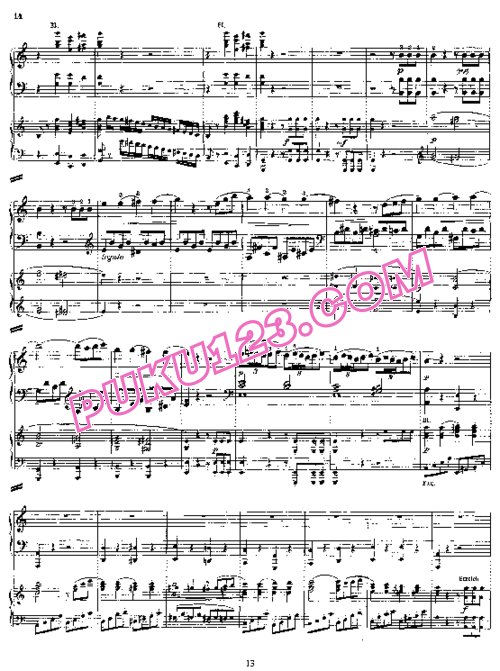 天天钢琴网-免费下载Mozart - Piano Concerto no 25 in C major K 503 - 2 Piano