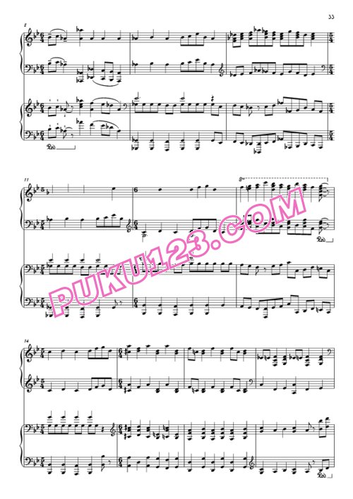 天天钢琴网-免费下载Mussorgsky - Seddon - Pictures at an Exhibition for Two Pianos 双钢琴版