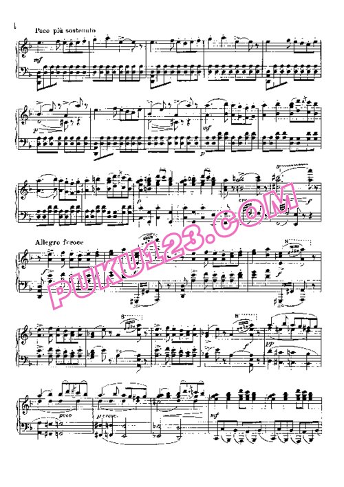天天钢琴网-免费下载Mussorgsky - Tchernow - Eine Nacht auf dem Kahlen Berge - Solo Piano 钢琴独奏版