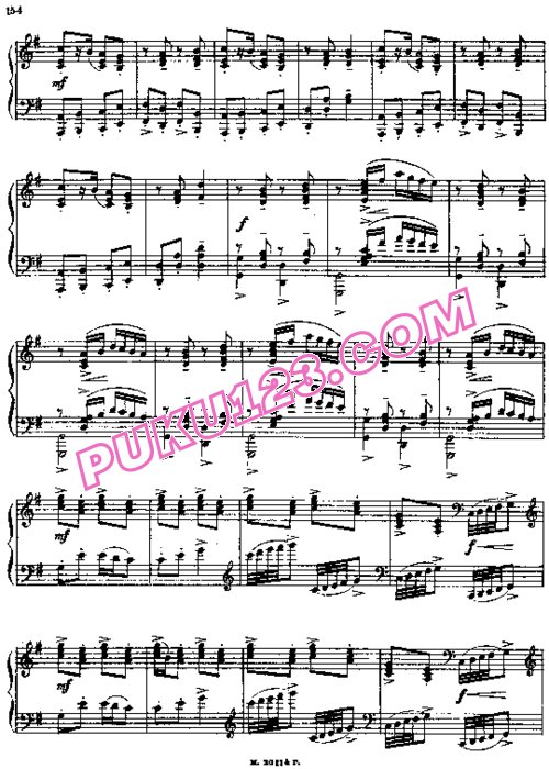天天钢琴网-免费下载Mussorgsky - Rachmaninoff - Gopak 拉赫玛尼诺夫改编钢琴独奏版