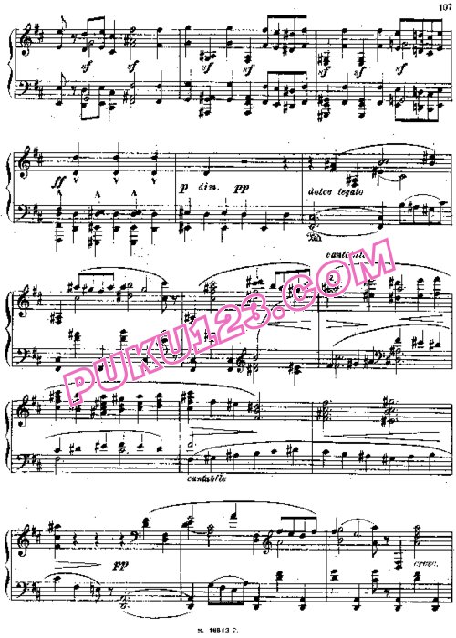 天天钢琴网-免费下载Moussorgsky - Intermezzo Symphonique - 1st version