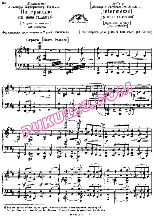 天天钢琴网-免费下载Moussorgsky - Intermezzo Symphonique - 2nd version 作曲家改编钢琴独奏版