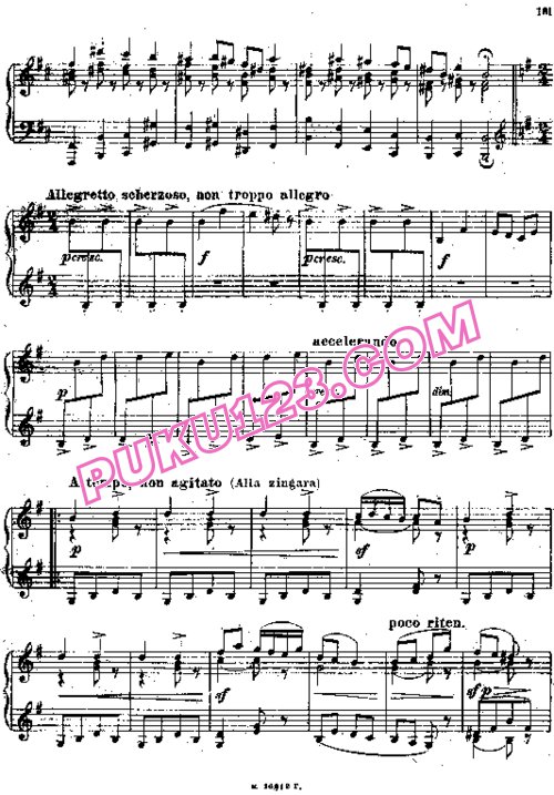 天天钢琴网-免费下载Moussorgsky - Au Village