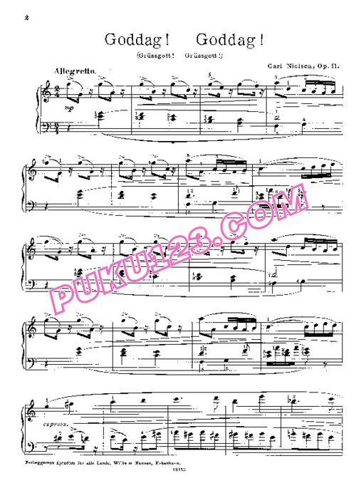 天天钢琴网-免费下载Nielsen - Humorous Bagatelles Op.11