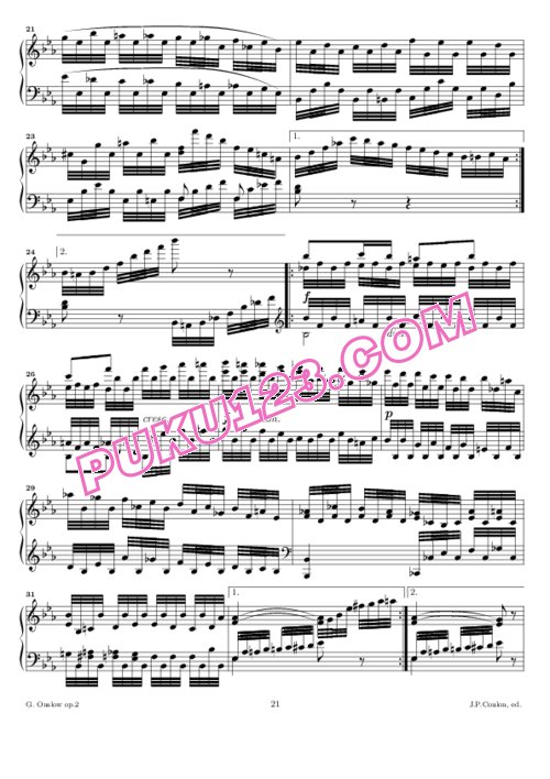 天天钢琴网-免费下载Onslow - Grande Sonata in c Minor Op.2