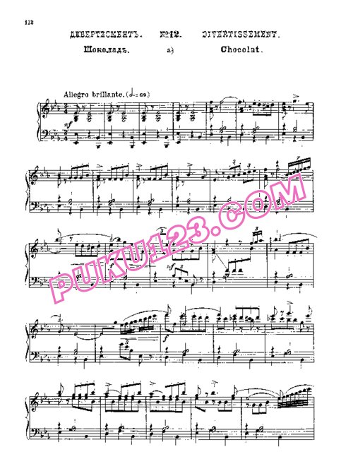 天天钢琴网-免费下载Tchaikovsky - Taneyev - Nutcracker Suite Op.71 Part.2 塔涅耶夫改编全集钢琴独奏版(下集)