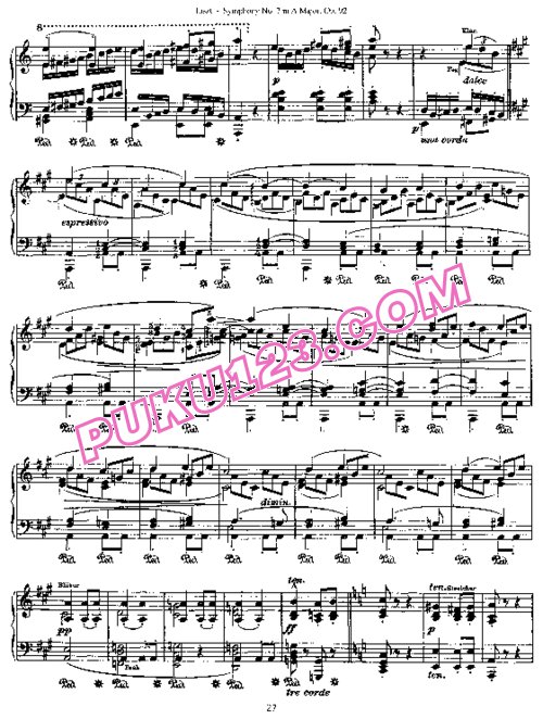 天天钢琴网-免费下载Beethoven - Liszt - Symphony No.7 in A major, Op.92 李斯特改编钢琴独奏版