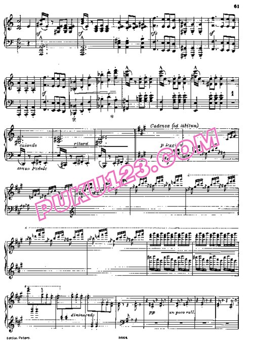 天天钢琴网-免费下载Liszt - Schubert Valses de Viennes - Valse Caprice No.6
