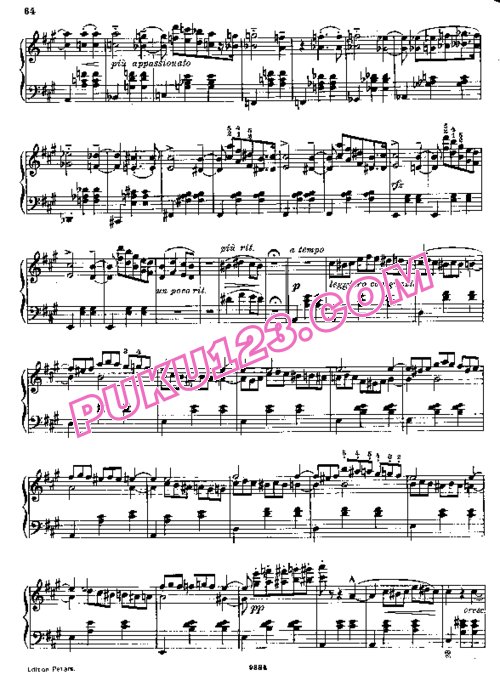 天天钢琴网-免费下载Liszt - Schubert Valses de Viennes - Valse Caprice No.6