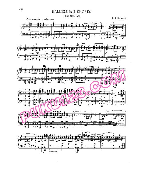 天天钢琴网-免费下载Handel - Hallelujah Chorus - solo Piano