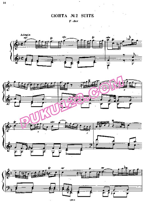 天天钢琴网-免费下载Handel - Suite No.2 in F Major HWV 427