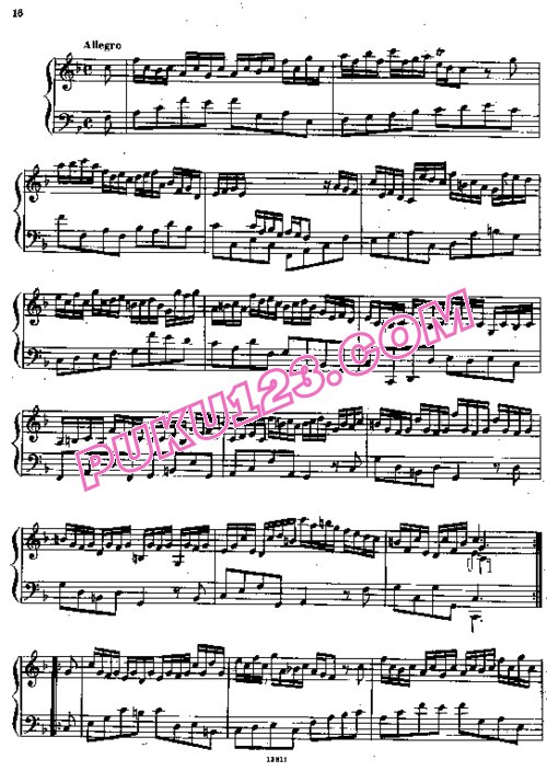 天天钢琴网-免费下载Handel - Suite No.2 in F Major HWV 427
