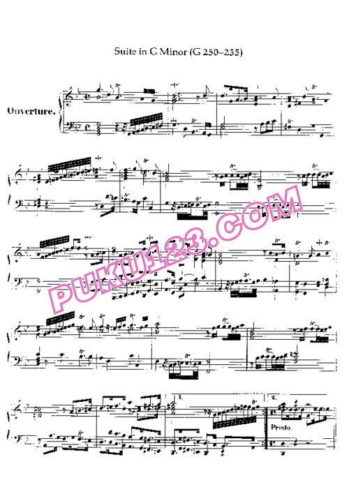天天钢琴网-免费下载Handel - Suite No.7 in g Minor HWV 432
