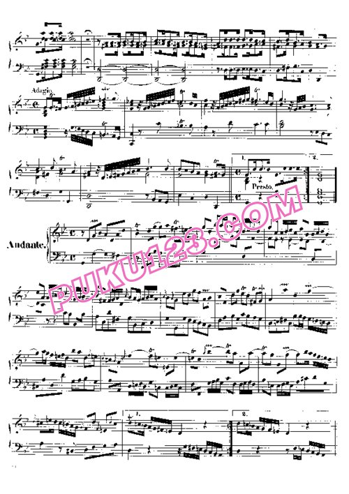 天天钢琴网-免费下载Handel - Suite No.7 in g Minor HWV 432