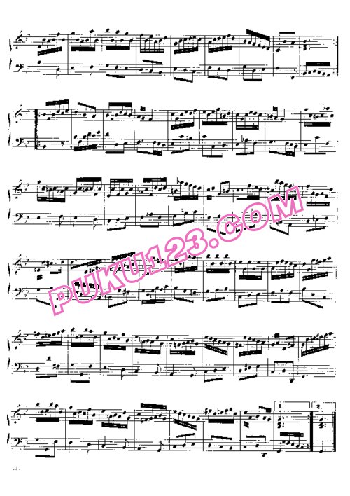 天天钢琴网-免费下载Handel - Suite No.7 in g Minor HWV 432