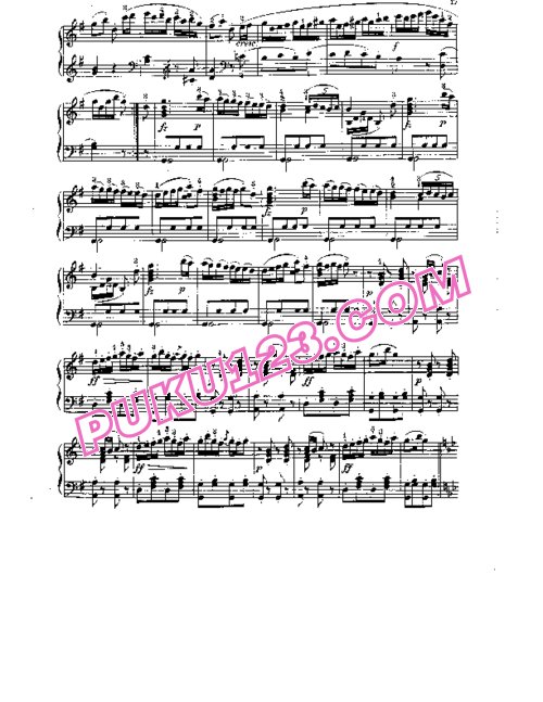 天天钢琴网-免费下载Haydn - Piano Trio in G Major, III. Finale Gypsy Rondo - Solo Piano