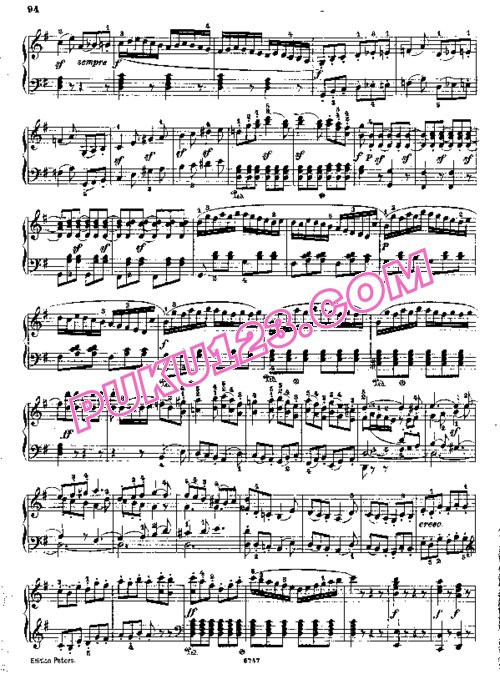 天天钢琴网-免费下载Haydn - Horn - Symphony No.94 in G Major, Surprise - Solo Piano 霍恩改编钢琴独奏版