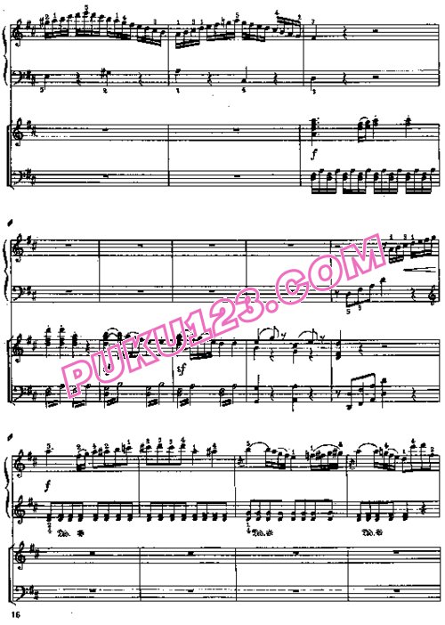 天天钢琴网-免费下载Haydn - Piano Concerto No.11 in D major - 2 pianos