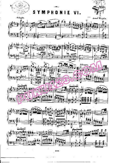 天天钢琴网-免费下载Haydn - Rohr - Symphony No.96 in D Major - Solo Piano