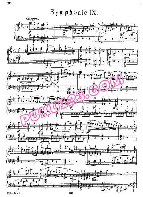 天天钢琴网-免费下载Haydn - Horn - Symphony No.95 in c Minor - Solo Piano