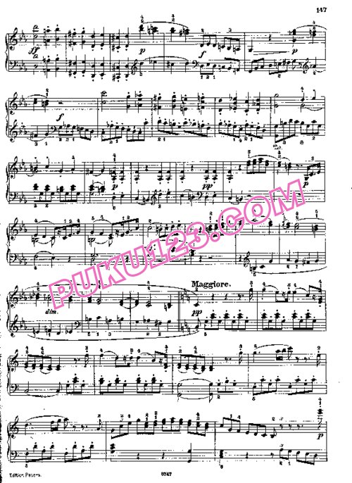 天天钢琴网-免费下载Haydn - Horn - Symphony No.95 in c Minor - Solo Piano