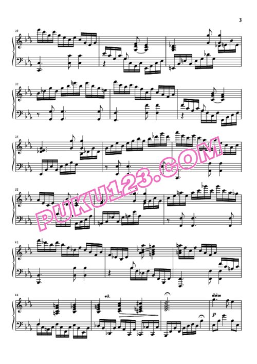 天天钢琴网-免费下载Henselt - Fantasiestueck in c Minor
