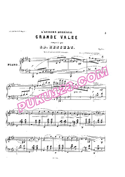 天天钢琴网-免费下载Henselt - Grande Valse Op.30