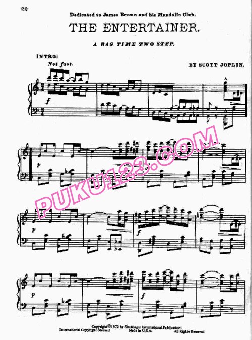 天天钢琴网-免费下载Joplin - The Entertainer